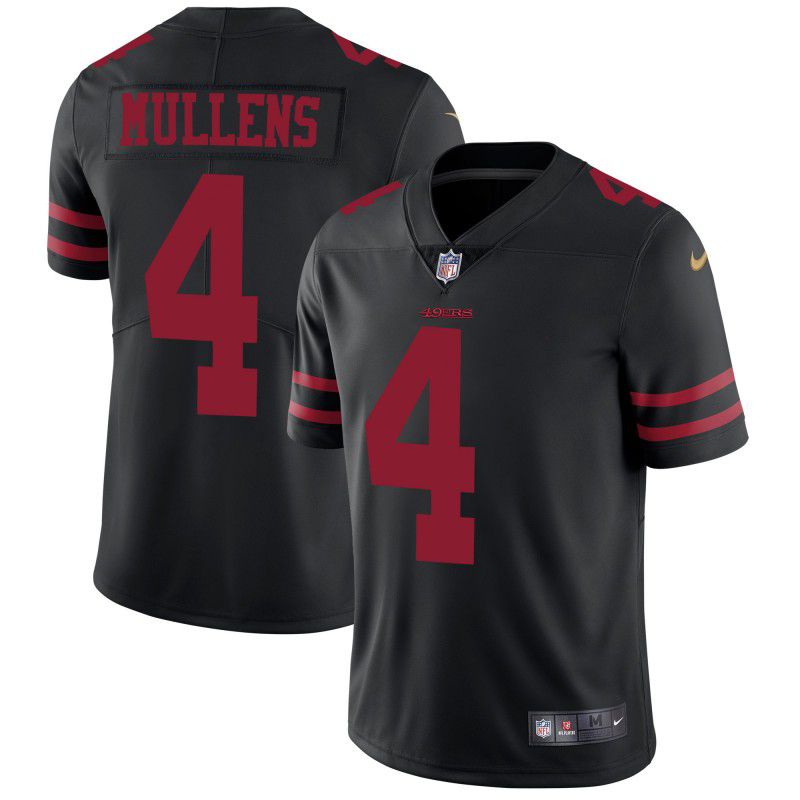 Men San Francisco 49ers 4 Mullens Black Nike Vapor Untouchable Limited Playe NFL Jerseys